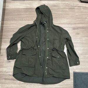 J. Crew Olive Green Women’s Raincoat XL